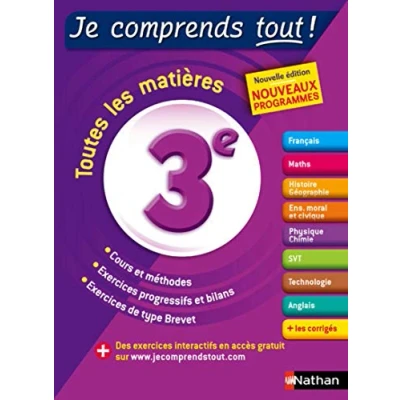 Afbeelding van Toutes les matières 3e