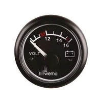 Afbeelding van Wema Voltmeter 24V zwart