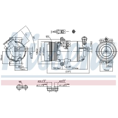 Afbeelding van Nissens Airco compressor 890006