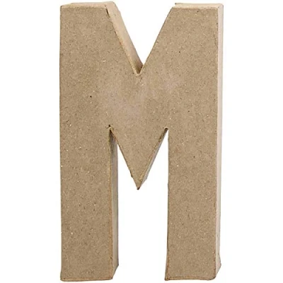 Afbeelding van Letter Papier maché M, 20,5cm