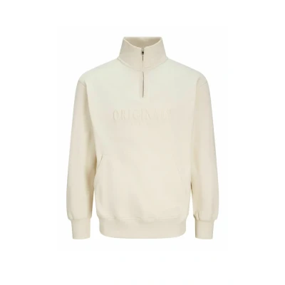 Afbeelding van Jack &amp; Jones Sweater met rits, Heren, Maat: Large, Antique white