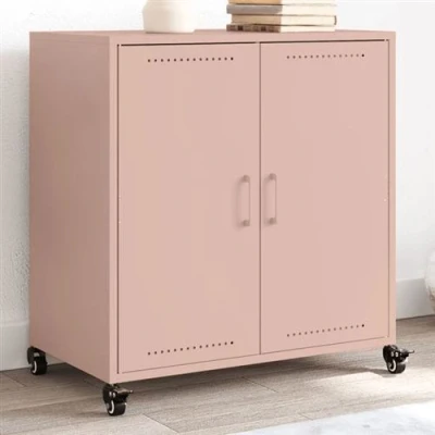 Afbeelding van Dressoir 68,5x39x72 cm koudgewalst staal roze
