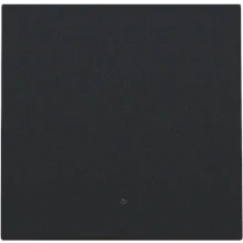 Afbeelding van Niko Pure Black Steel, Afwerkingsset met lens voor elektronische schakelaar of drukknop