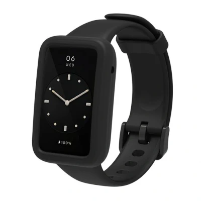 Afbeelding van Siliconen sportbandje met case Zwart Xiaomi Smart band 7 Pro