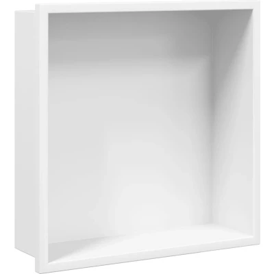 Afbeelding van vidaXL Douchenis 32x32x9 cm roestvrijstaal matwit