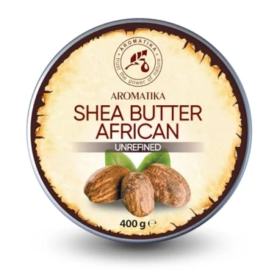 Afbeelding van Shea Boter 400 g (Koudgeperst), 100% puur natuurlijke lichaamsboter rijk aan mineralen en vitamines voor intensieve huidverzorging massage wellness cosmetica ontspanning anti rimpel