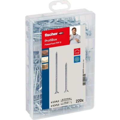 Afbeelding van Fischer 562279, Schroefkit, Verzinkt plaatstaal, Hout, Zink, Verzonken kop, Pozidriv