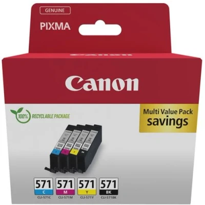 Image de Canon Multipack Cli 571 Noir cyan magenta jaune (0386c009)