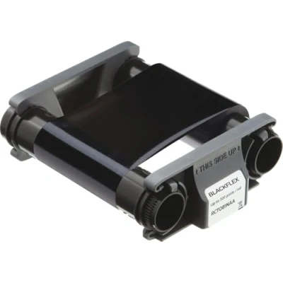 Afbeelding van Badgy lint Blackflex, monochroom, zwartn voor kaarten uit papier