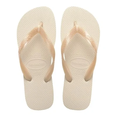 Afbeelding van Havaianas dames Top slipper met logo in de kleur Vanillegeel, maat: 35/36