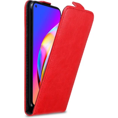 Afbeelding van Cadorabo Hoesje geschikt voor Oppo A94 5G in APPEL ROOD Beschermhoes flip design Case Cover met magnetische sluiting