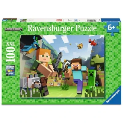Afbeelding van Ravensburger Minecraft Steve en Alex (100 onderdelen)