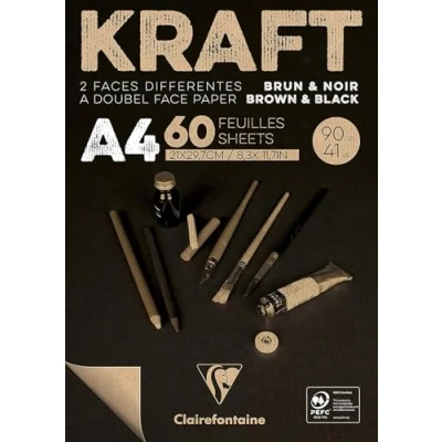 Afbeelding van Clairefontaine Kraft Papier A4 21 x 29,7 cm 90 g/m2 60 Sheets