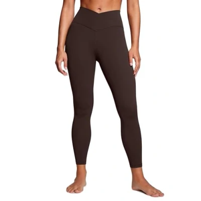 Afbeelding van CRZ Yoga Dames Butterluxe Kruis Hoge Taille Leggings Workout 63 cm, Bruin in hete fudge