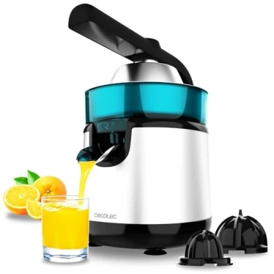Afbeelding van Cecotec Essential Vita Hyden 120 Elektrische citruspers, voor sinaasappels en citrusvruchten, W, 2 afneembare kunststof kegels in verschillende maten, handvat deksel van kunststof, inhoud 250