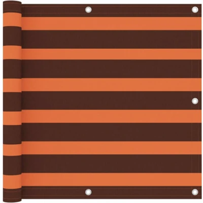 Afbeelding van Balkonscherm 90x500 cm oxford stof oranje en bruin
