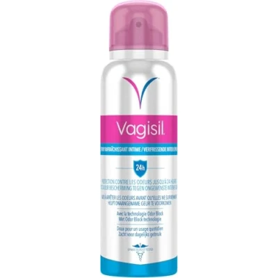 Afbeelding van Vagisil Deodorant voor vrouwen in spray, dagelijks gebruik zonder alcohol, 24 uur geurbescherming, 125 ml