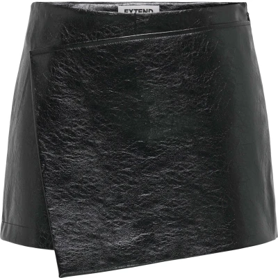 Afbeelding van Only ONLREBEL HW FAUX LEATHER SKORT XT PNT Black korte rok L