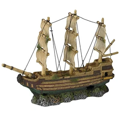 Afbeelding van Aqua Della Aquariumdecoratie Vissen Magnet Spook Schip 2 50x12,5x37cm 1st