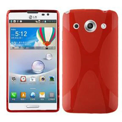 Afbeelding van Cadorabo Hoesje geschikt voor LG OPTIMUS G PRO in INFERNO ROOD Beschermhoes gemaakt van flexibel TPU silicone Case Cover