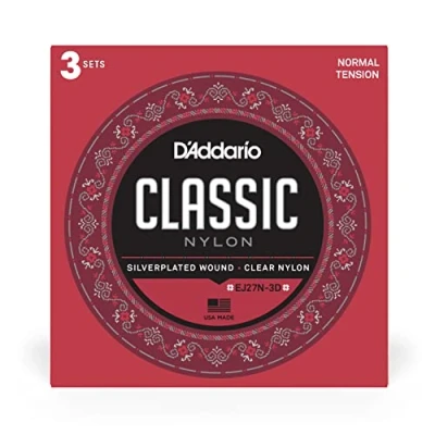 Afbeelding van D&#039;Addario EJ27N 3D Student Nylon Classical Guitar Strings, Normal Tension, 3 Sets
