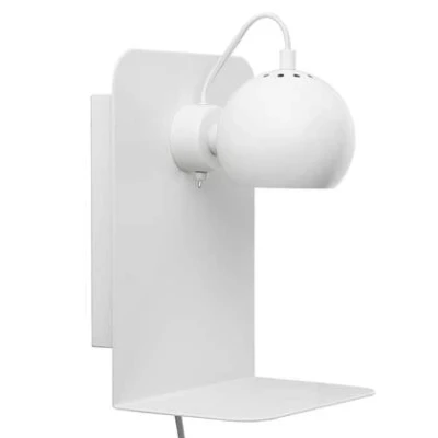 Afbeelding van Frandsen Ball wandlamp met usb poort mat wit