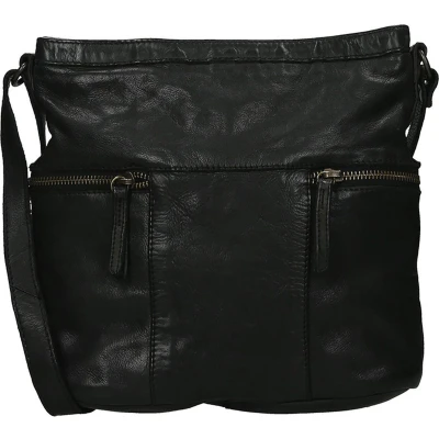 Afbeelding van Bear Design Medium Crossbodytas / Schoudertas Dames Leer Chessie Zwart