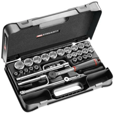 Afbeelding van FACOM S.161 5P6 doppenset 1/2&quot; zeskant metrisch in MBOX 30 delig