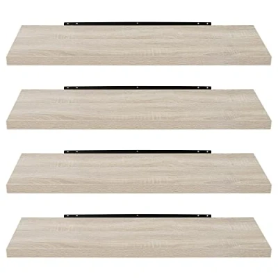 Afbeelding van EUGAD 4 delig zwevend wandrek van hout, 80 x 22,9 3,8 cm, Sonoma eiken 0046QJ