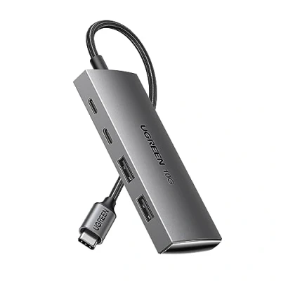 Afbeelding van UGREEN Hub USB C naar A/USB 3.2 Adapter geschikt voor dataoverdracht tot 10Gbps Grijs