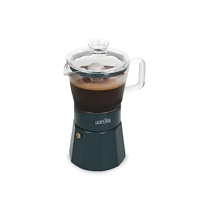 Afbeelding van Espresso Maker, 6 Cups, 0.29 L, RVS, Glas, Groen La Cafetière Verona