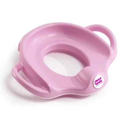 Afbeelding van OKBABY Sofa WC verkleiner met antislip rand Hoge rugleuning voor maximaal comfort en grote handgrepen maximale stabiliteit van het kind Roze