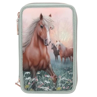 Afbeelding van Depesche Miss Melody 3 vaks etui ROMANTIC FIELDS