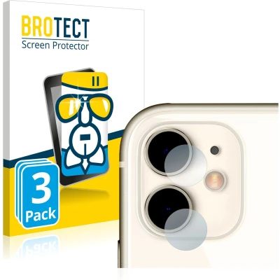 Afbeelding van BROTECT Screenprotector voor Apple iPhone 11 (ALLEEN Camera Lens) Folie Beschermfolie Beschermglas transparant (3 Stuks)