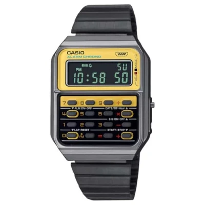 Afbeelding van Casio Collection Vintage CA 500WEGG 9BEF Horloge Staal Zwart Ø 38 mm
