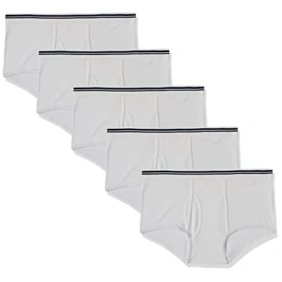 Image de Amazon Essentials Lot de 5 slips en coton sans étiquette pour homme Blanc Taille XXL