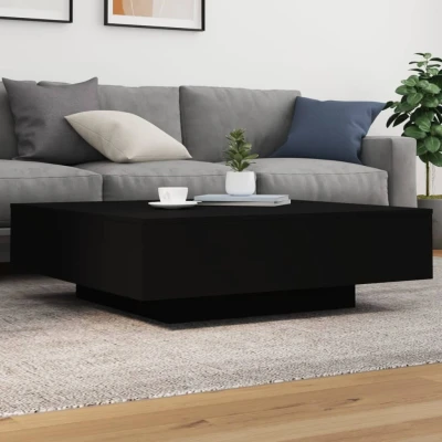 Afbeelding van Salontafel 100x100x31 cm bewerkt hout zwart