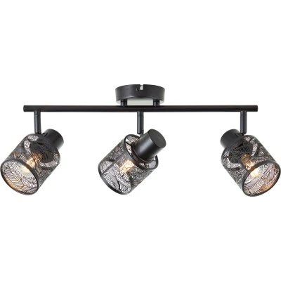 Afbeelding van Zwarte plafondlamp Bano 3 lichts 99870/76