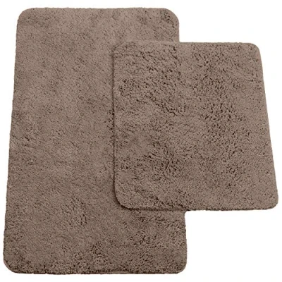 Afbeelding van Badmatten set van 2 bestaande uit badmatten: ca. 50/80 cm en wc mat 45/50 taupe