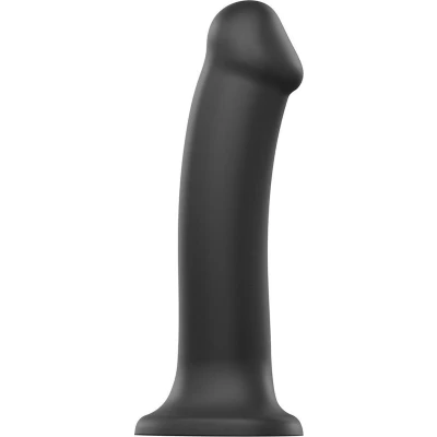 Afbeelding van Strap On Me Semi Realistische Dual Density Buigzame Dildo Zwart XL