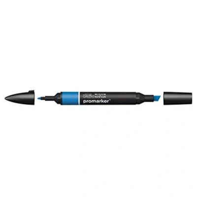 Afbeelding van Winsor &amp; Newton ProMarker 0203355 professionele marker 2 punten, dun en breed voor tekeningen, design lay out, Frans marine
