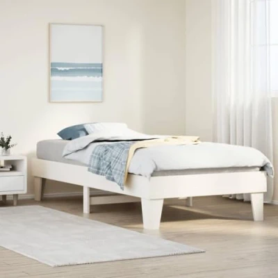 Afbeelding van vidaXL Bedframe zonder matras massief grenenhout wit 90x200 cm
