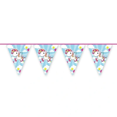 Image de Licorne Guirlande Enfants avec 15 Drapeaux 10 mètres par unité