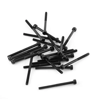 Afbeelding van M3 zwarte zeskantboutenset, 12,9 kwaliteit koolstofstaal, accessoires voor reparatiegereedschap, 4 50 mm, hoge sterkte (M3 x 40 mm【Halve tand】 24 stuks/verpakking)