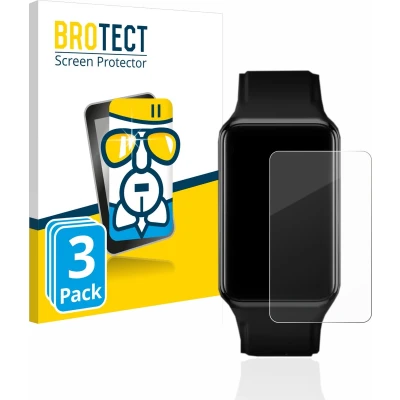 Afbeelding van BROTECT Screenprotector voor Oppo Watch Free Folie Beschermfolie Beschermglas transparant (3 Stuks)