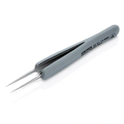 Afbeelding van KNIPEX 92 21 13 ESD rubberpincet roestvrij staal 112 mm