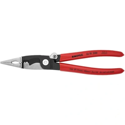 Image de KNIPEX 13 91 200 Pince d&#039;installation électrique plastifiée noire atramentisée mm