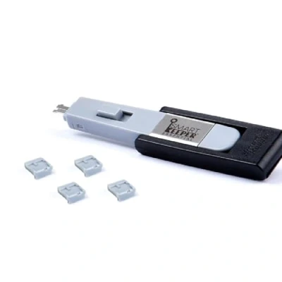 Afbeelding van Smart Keeper Essential Mini USB B Port Lock (4x) + Key (1x) Grijs