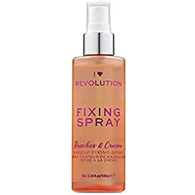 Afbeelding van I Heart Revolution Peaches &amp; Cream Fixing Spray Fixeerspray poeder, Dames, Maat: One Size, Clear