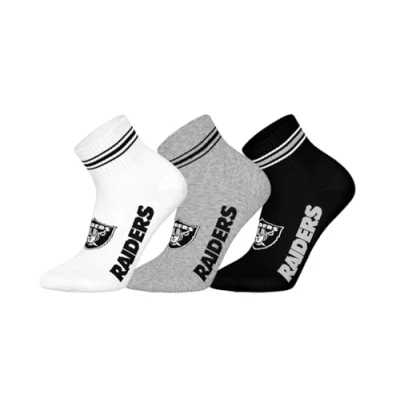 Afbeelding van NFL LAS VEGAS RAIDERS Quarter Socks 3 pack Wit/Grijs/Zwart Maat 35/38